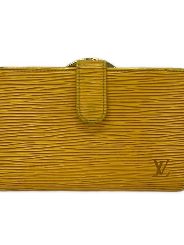 Louis Vuitton Porte Monnaie Billets Viennois M63249 Jaune Epi Mi1002